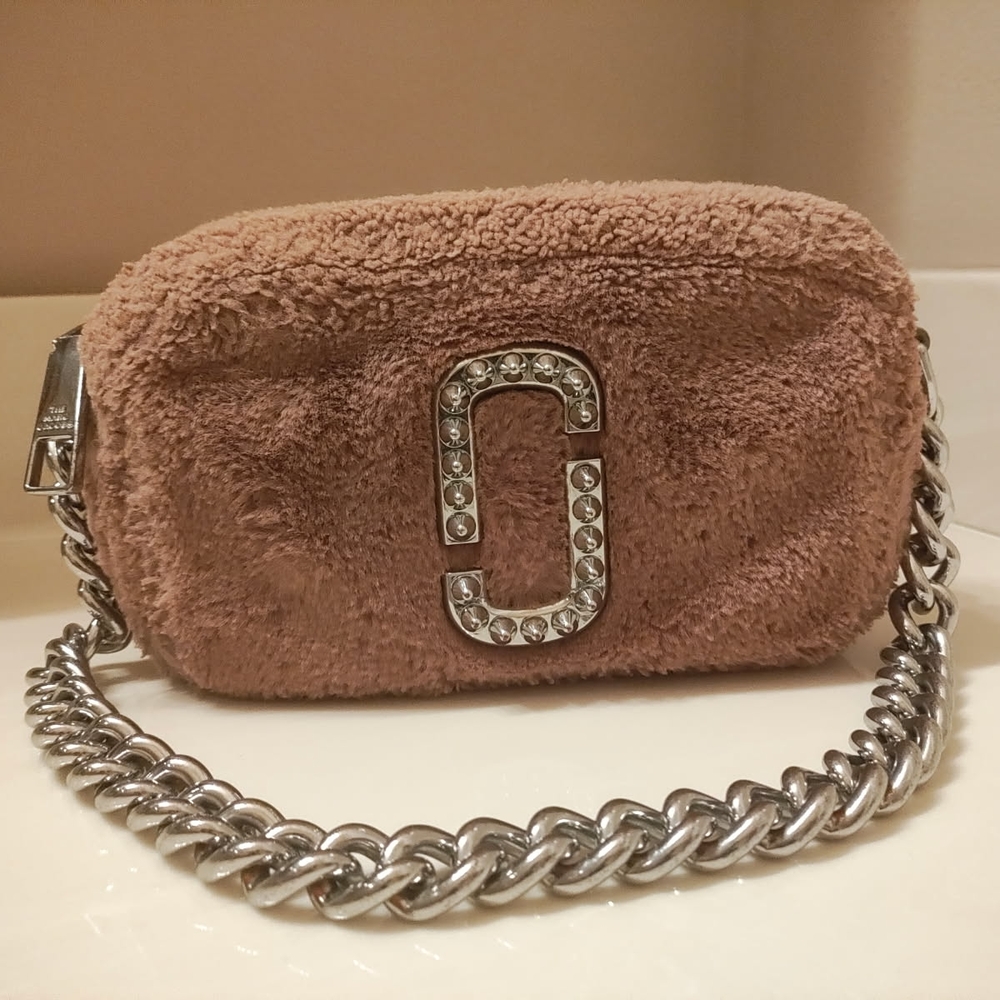 Marc Jacobs Blush Faux Fur Crossbody Bag